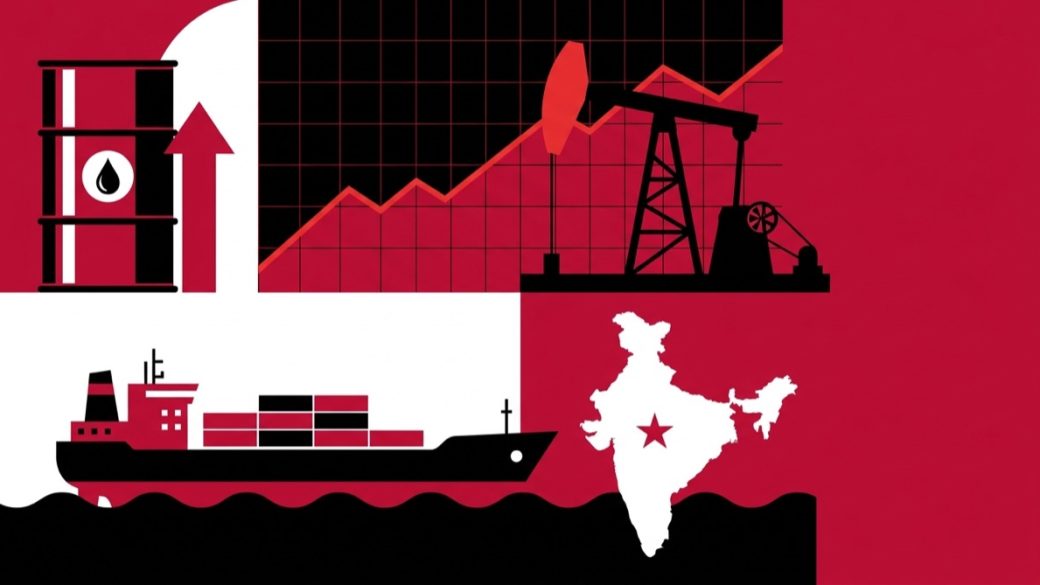 Crude oil prices India illustration