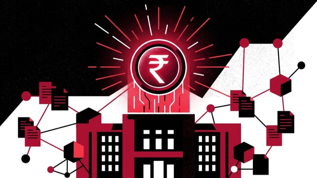Digital rupee CBDC illustration