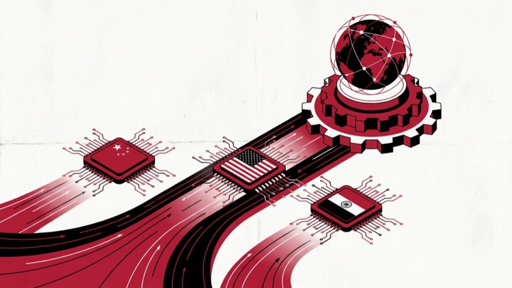 Global AI race illustration