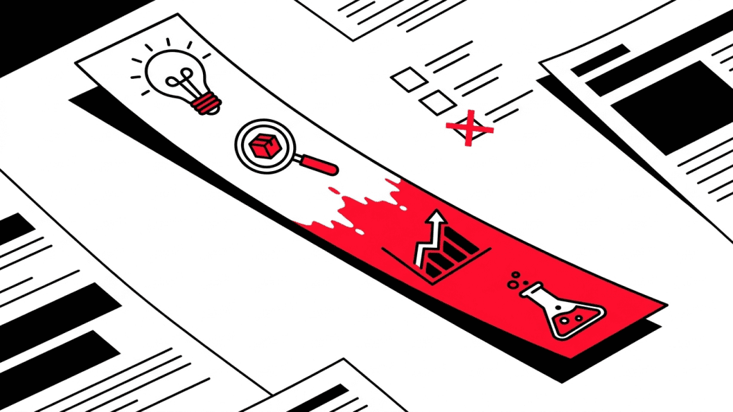 Litmus startup validation framework hero illustration - how to test business assumptions before you build