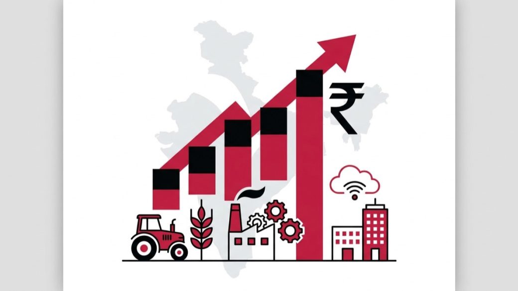 India GDP growth illustration