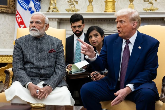 Modi and Trump Discussing
